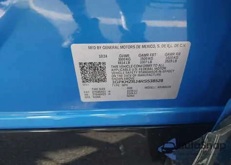 2024 Honda Prologue Elite из США, поврежденный, VIN 3GPKHZRJ4RS538528